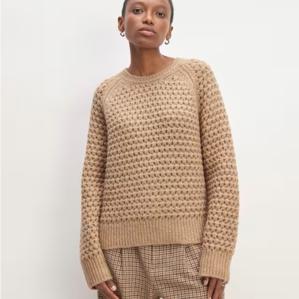 Everlane The Cloud Oversized Textured Crew